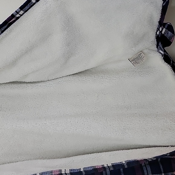 Boston Traders Blue, Pink & White Plaid Hooded Shirt Jacket M - Picture 8 of 15